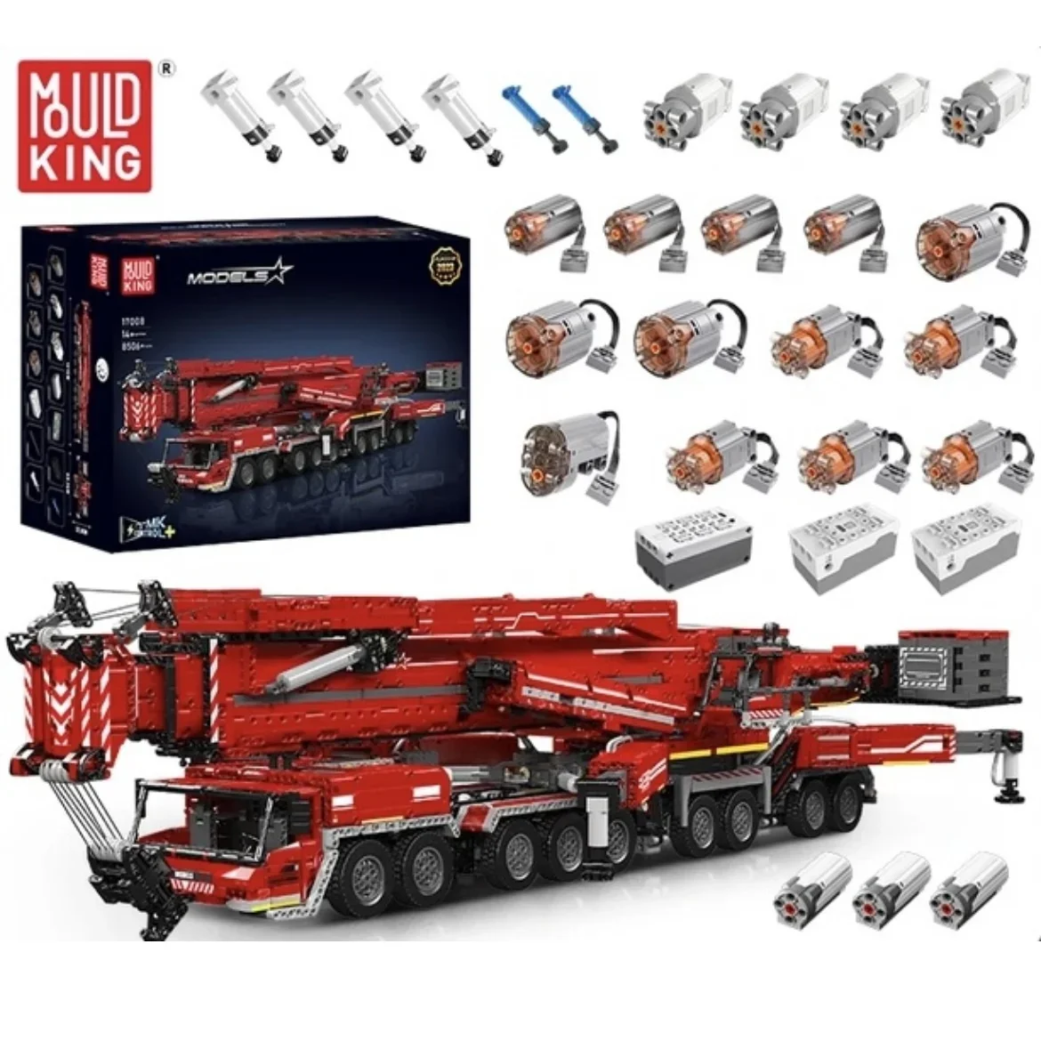 

MOULD KING Upgraded Power Mobile Crane Building Blocks MOC-20920 LTM11200 Liebherrs High-tech Motor Kit DIY Bricks Toy Boy Gifts