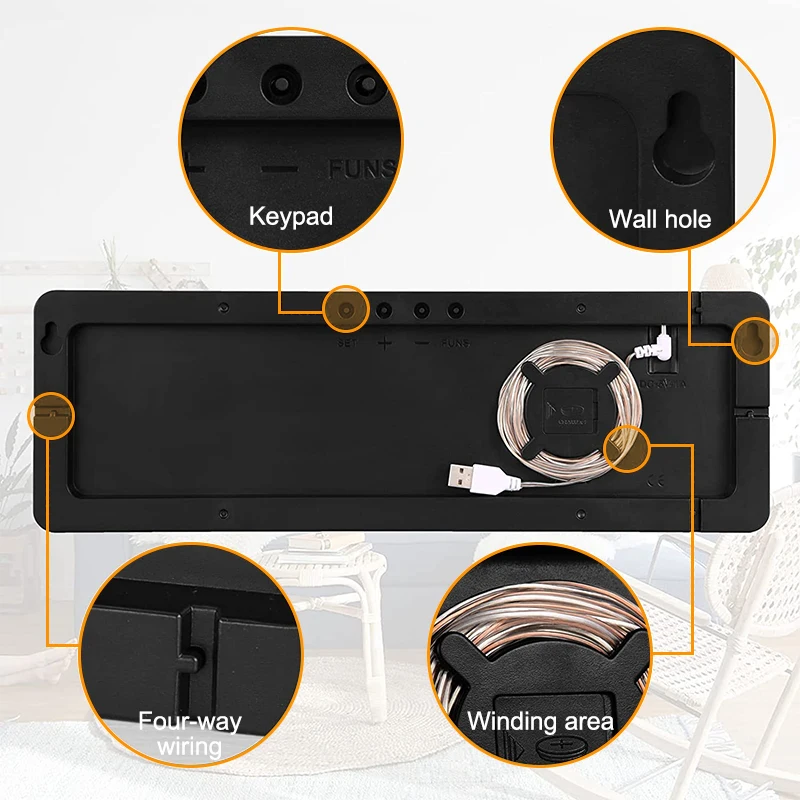 Digital Wall Clock Large Wall Mounted Remote Remote Control Date Week Temperature Clock Dual Alarms Gym Big LED Clocks wall clock digital wall clock