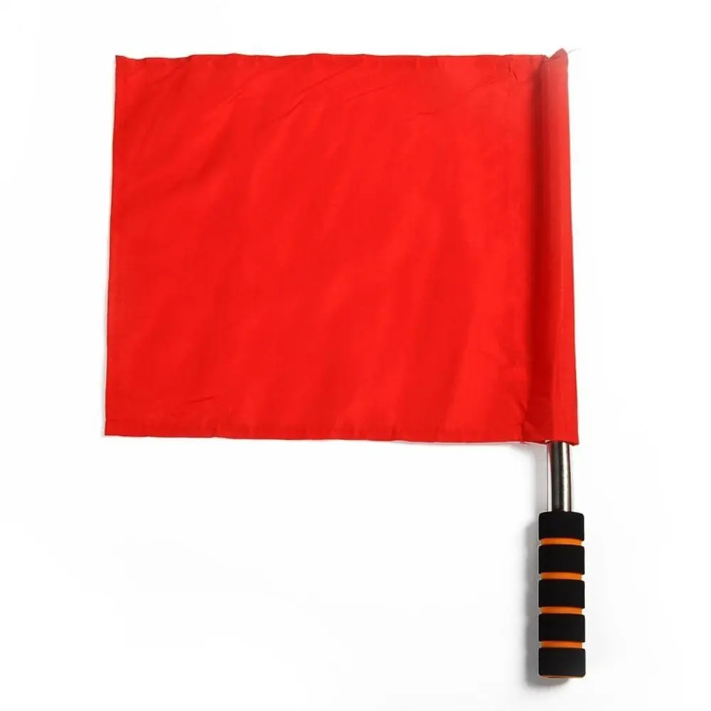 

High-visibility Soccer Referee Flag Eye-catching Lightweight Competition Signal Flag Fair Play Red White Yellow Linesman Flags