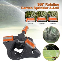 

Garden Sprinkler 3-Arm 360 Degree Rotating Automatic Water Sprinkler with Large Coverage Irrigation System for Garden Yard Lawn