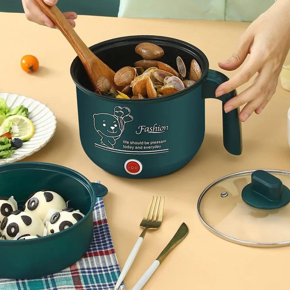 1.8L Electric Cooking Pot Multifunctional Non-stick Pan Household 1-2  People Hot Pot Single/Double Layer Electric Rice Cooker