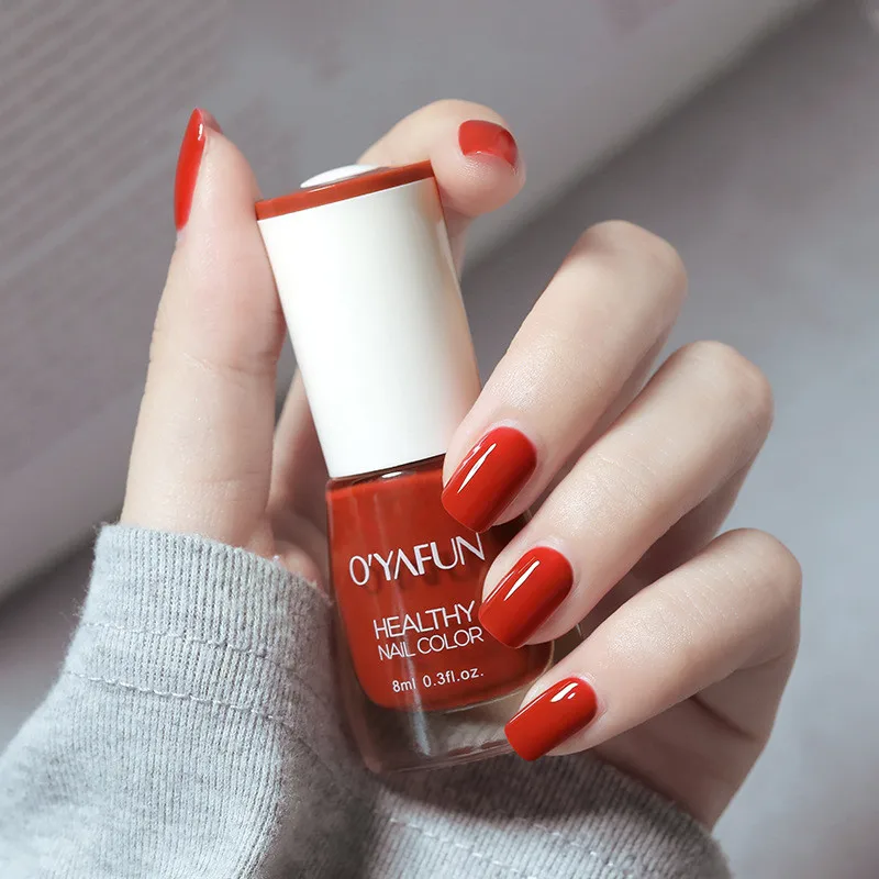 40 Colors Nail Polish Normal Without Lamp Art Manicure Semi-permanent Varnish Quick Dry Tearable 8ml Long Lasting Nail Polish nail polish