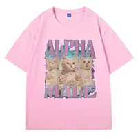 Alpha Male T-Shirt Guy Best Friend Gift Tshirts Summer Fashion Funny Meme Graphic T Shirt Short Sleeve Cute Cartoon Style Top 2