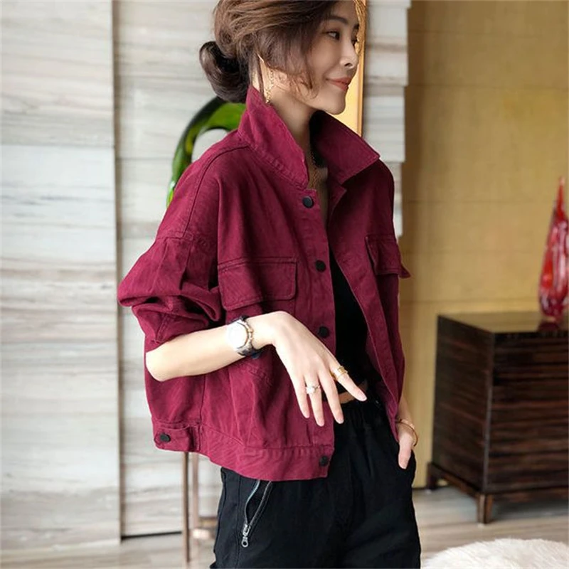

2023 Spring And Autumn New Comfortable Leisure Elegant Versatile Women's Denim Clothes Large Size Loose Female Denim Jacket 3XL