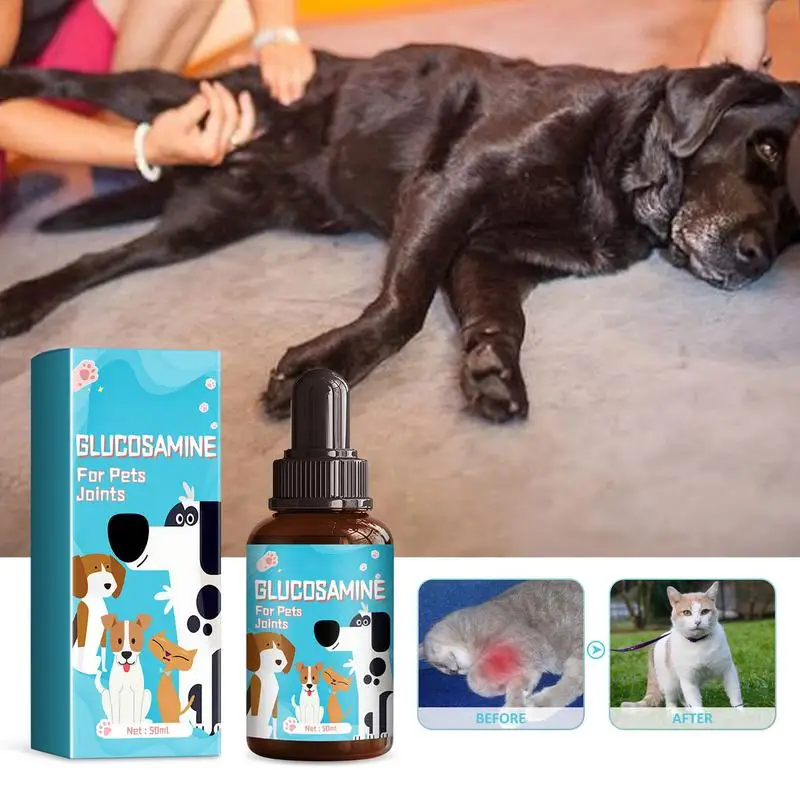 Hip And Joint Glucosamine 50ml Liquid Glucosamine Pet Care Drops Non-Irritating Dog Body Care Products Hip & Joint Glucosamine