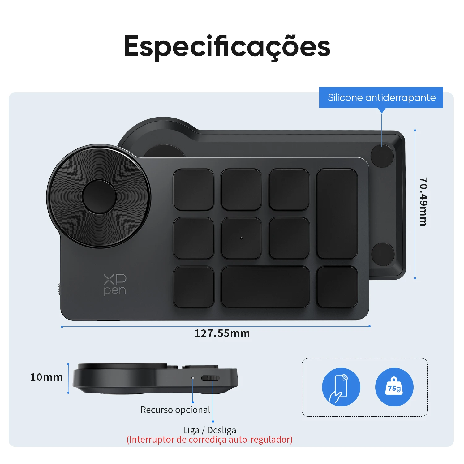 atalho personalizadas, Bluetooth, Windows, Mac, desenho, Tablet, 10, 10, ACK05