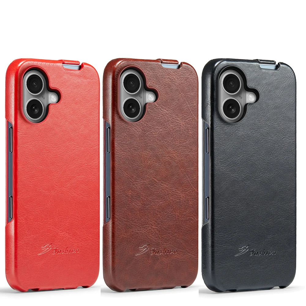 Vertical Flip Leather Case - Retro Vintage Business Fold-up Cover