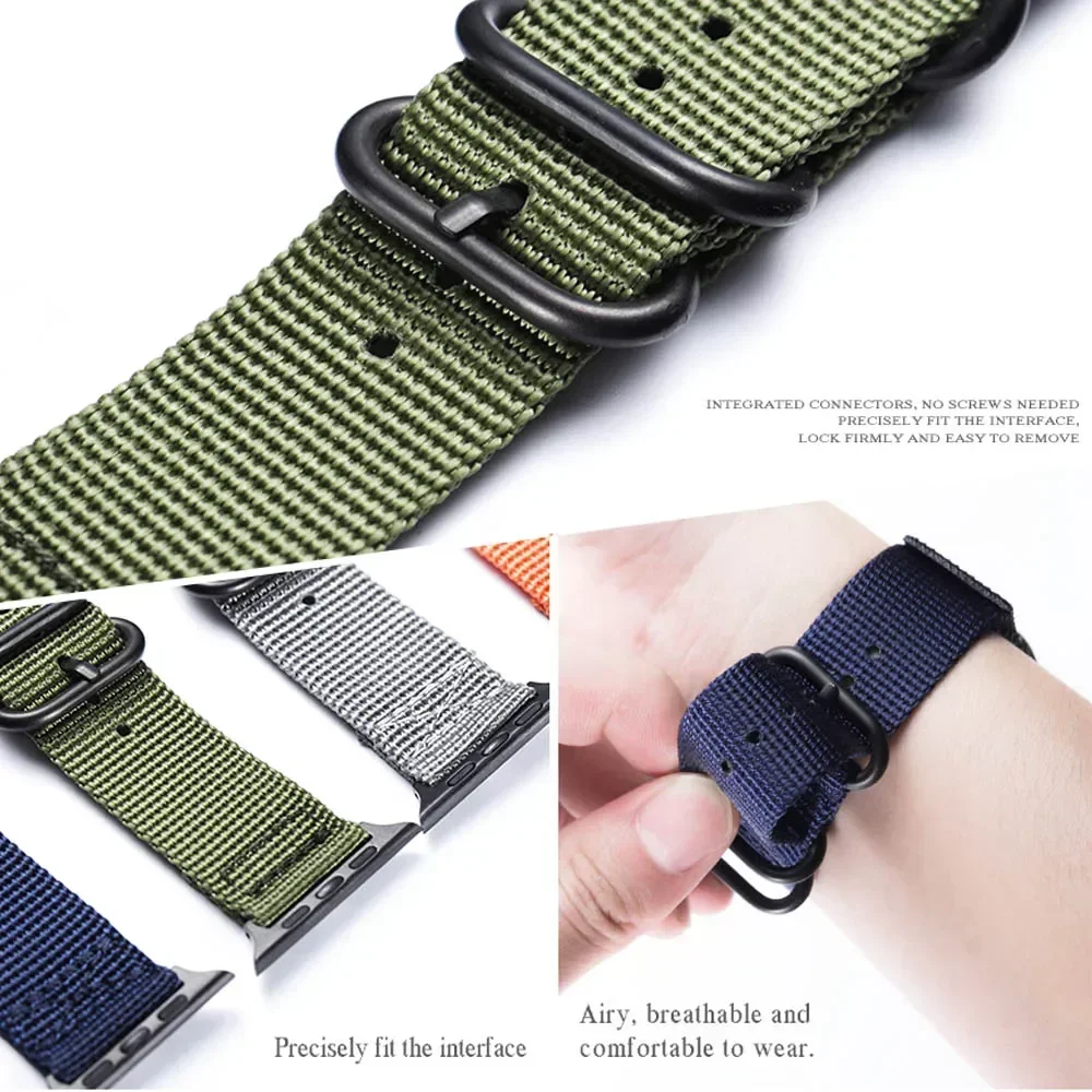 Sports Nylon Watch Strap - Adjustable and Breathable Bracelet Band