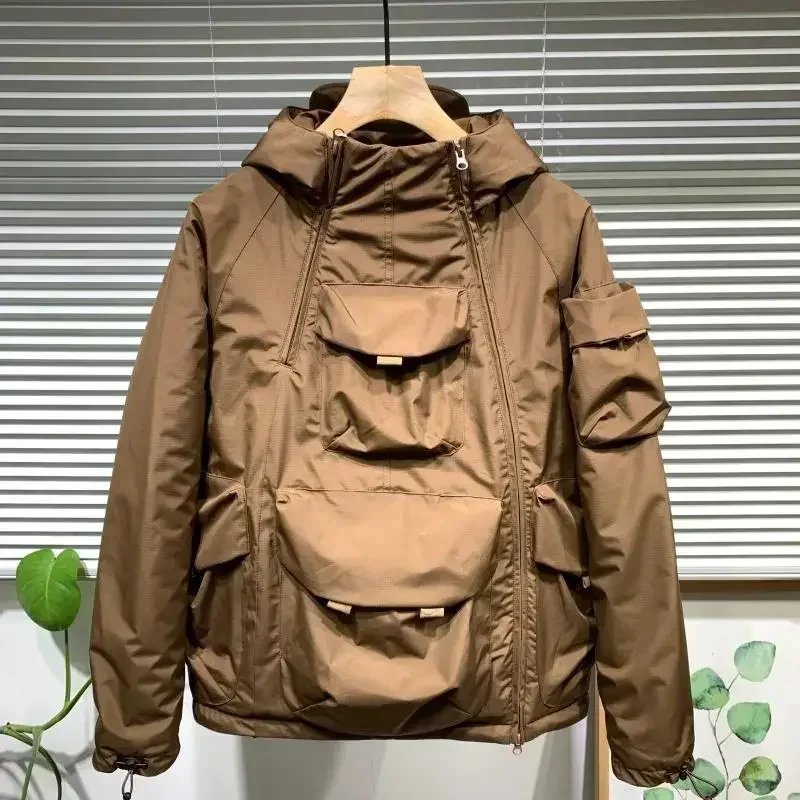 Thickened Side Seam Pocket Casual Zipper Loose Wolf Cotton Jacket