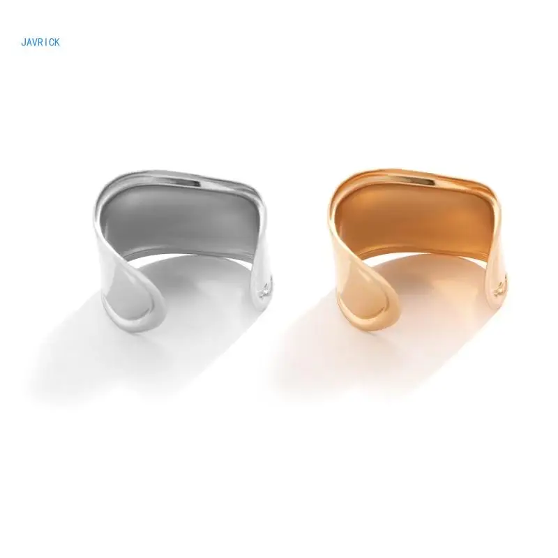 

European and American Jewelry Geometric Metal Corrugated Jewelry Wide Bracelet