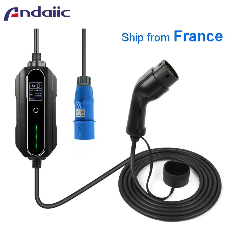 7.2Kw 32A Ev Caricabatterie Stazione Di Ricarica Mobile Procharge Tipo 2 Tipo 1 Cee Blu 10A 16A 20A 24A 32A Auto Elettriche