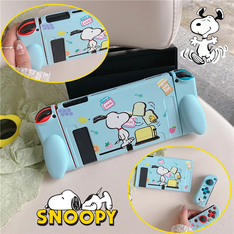 Custodia Protettiva Snoopy Per Switch Ns Console Di Gioco Tpu Half-Pack Soft Shell Accessori Nintendo Ns Custodia Posteriore Custodia Shell Gifts