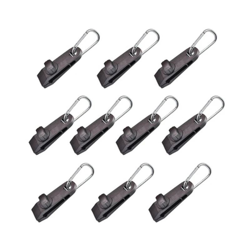 

10Pcs Tarp Clips with Carabiner, Heavy Duty Lock Grip Thumb Screw Tent Clamp Clip with Buckle for Outdoor Camping Awning
