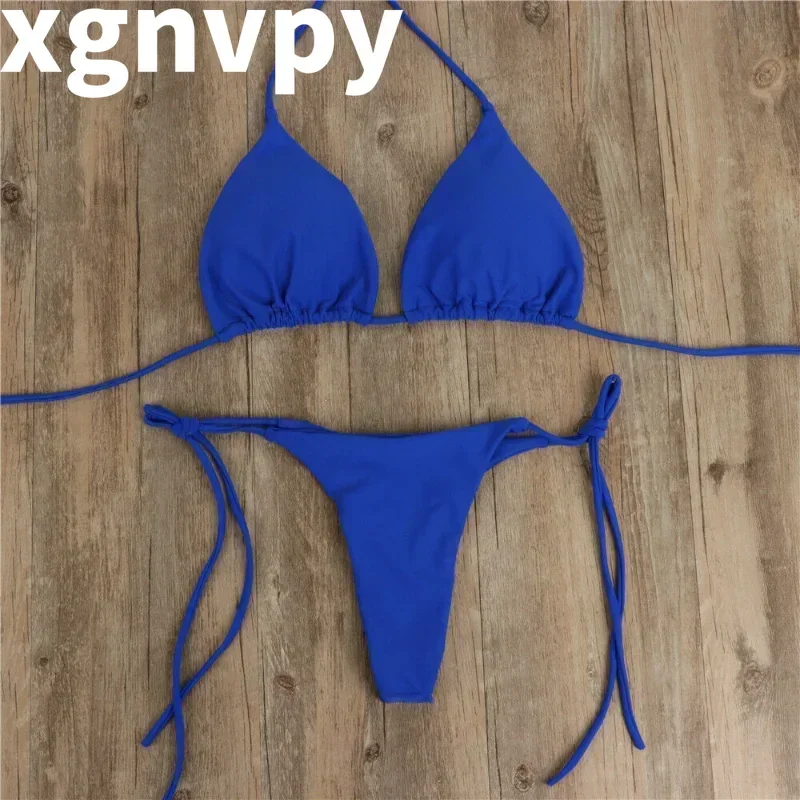 Women Bikini Set Push-up Padded Bra Thong Two Pieces Swimwear