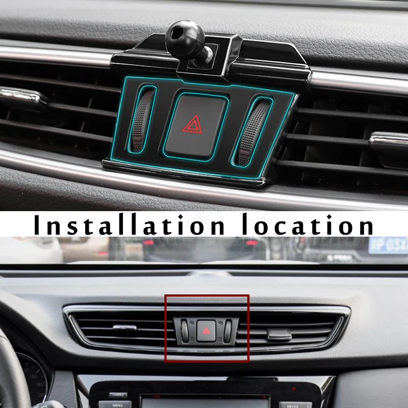 Car Mobile Phone Holder For Nissan X-Trail T32 T33 Qashqai J11 Air Vent GPS Gravity Stand Navigation Bracket