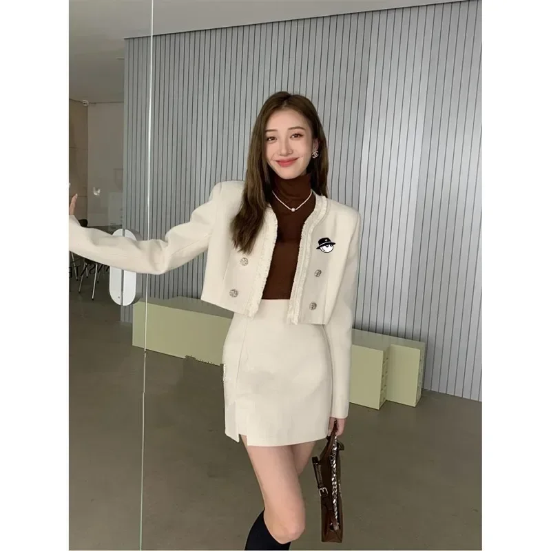

Golf Skirt Women Golf Wear 2023 Autumn New Two Piece Golf Jacket Luxury Brand Golf Suits Women's Golf Clothing