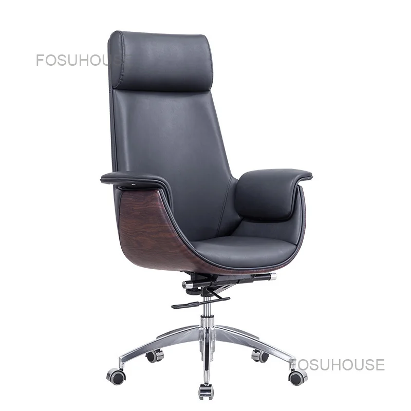 

Modern Luxury Leather Office Chairs Gaming Backrest Study Boss Office Chair Lifting Swivel Sillon Oficina Living Room Furniture