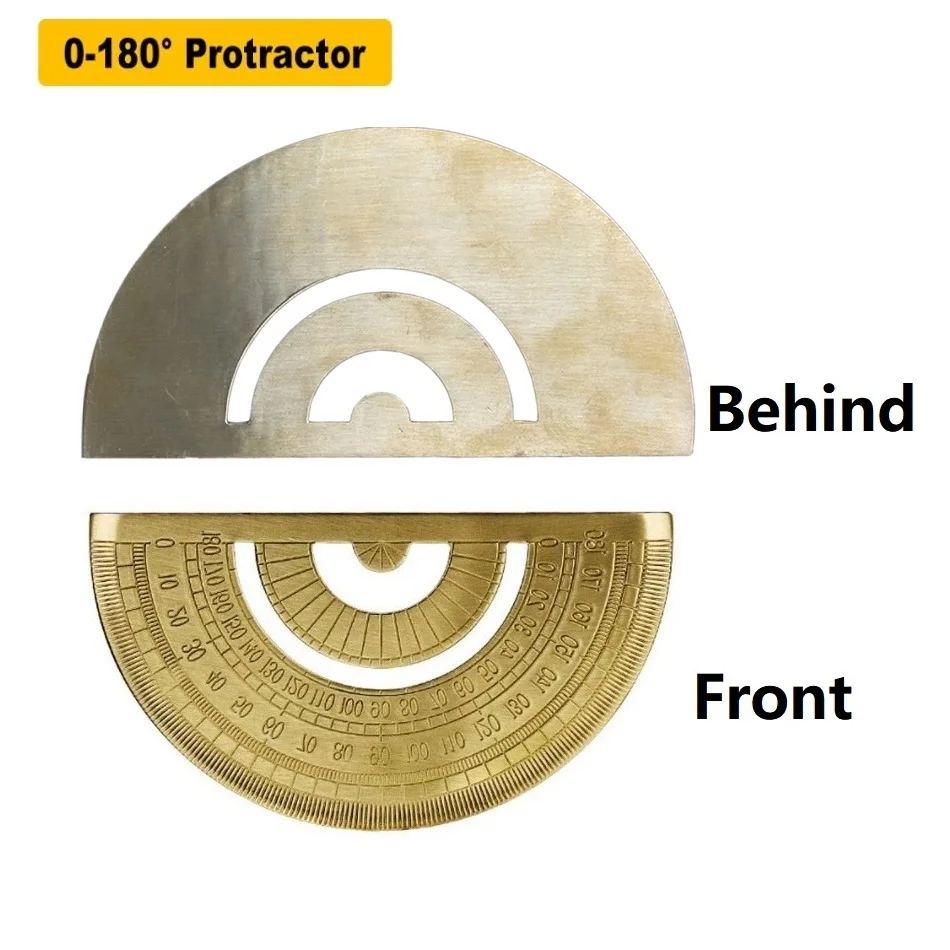 0-180 Degree Metal Brass Copper Protractor Office School Supplies Measuring Drawing Tool School Educational Supplies For Math 6