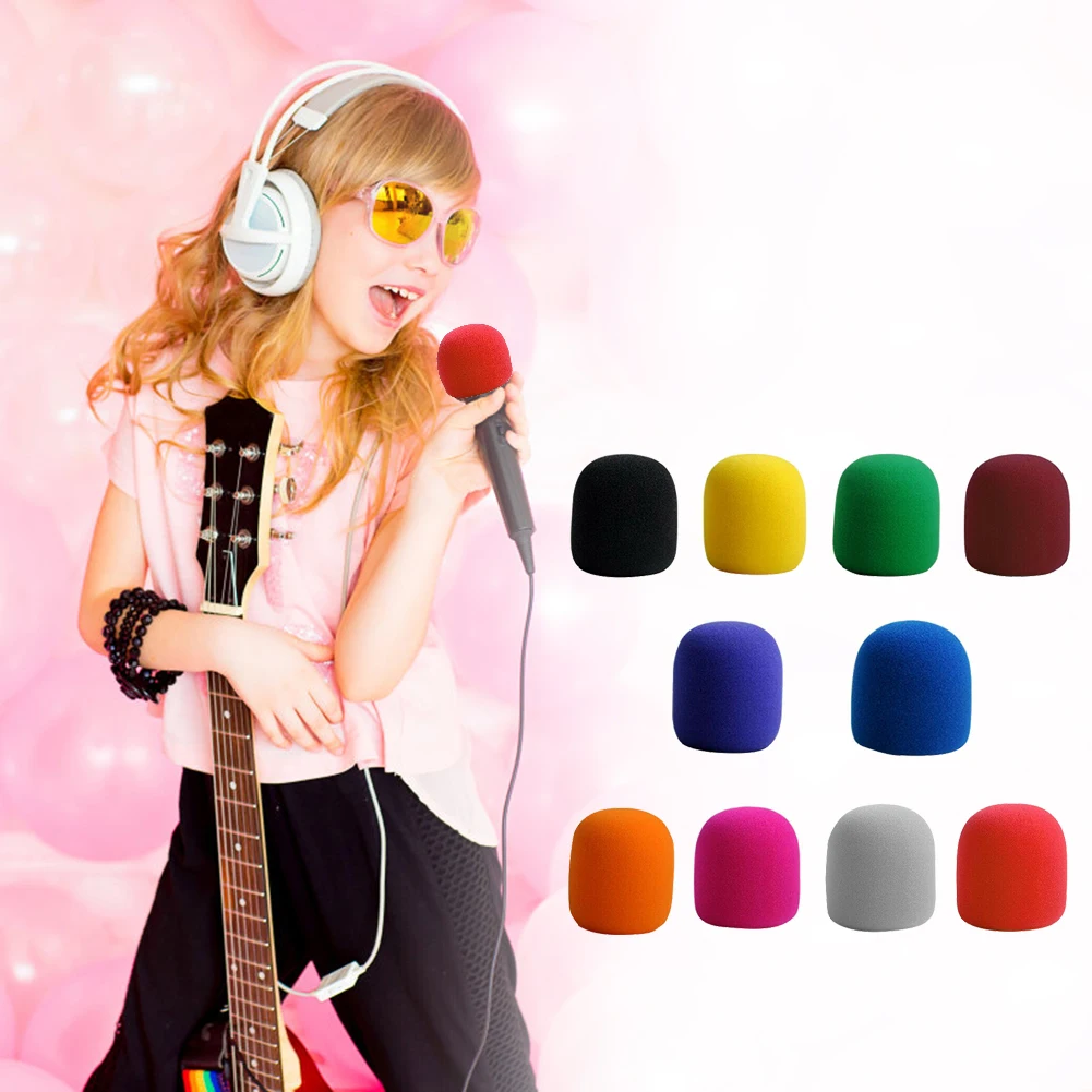 Comfortable Mic Foam Microphone Sponge Covers Professional Studio Windscreen Shield Handheld Microphone DJ Windproof Mic Sleeve