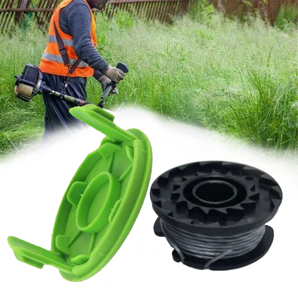 

1pc Spool Line+1pc Cover Cap For Ryobi OLT1832 Grass Trimmer Strimmer Home Garden Power Tool Replacement Spare Parts