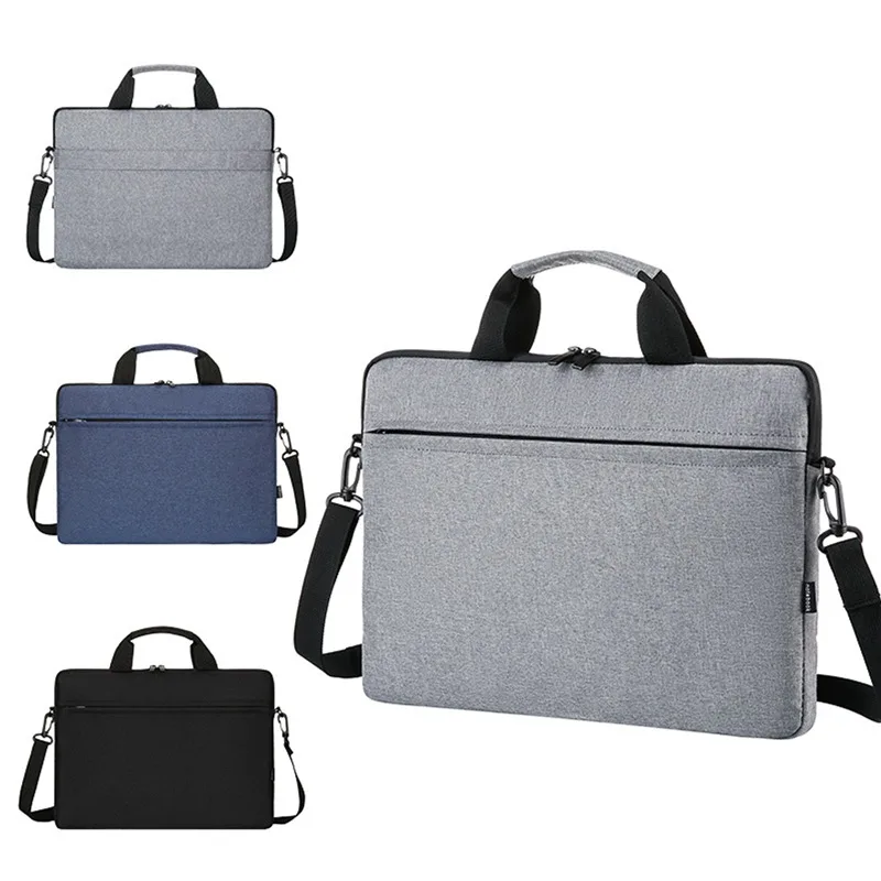 

13 14 15 Inch Laptop Bag Portable Cover Liner Sleeve Handbag Solid Color Laptop Shoulder Bag Women Men Notebook