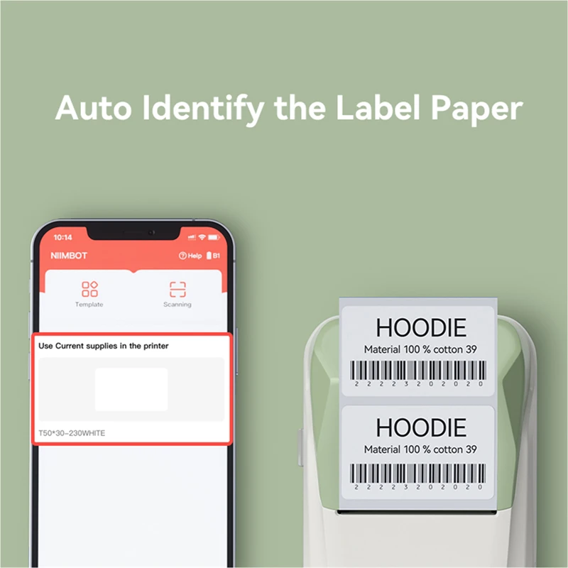 Niimbot b1 Mini Impressora Térmica Bluetooth Portátil Fabricante de Etiquetas de Bolso Auto-adesivo Autocolante Máquina para Pequenas Empresas - Imagem 6
