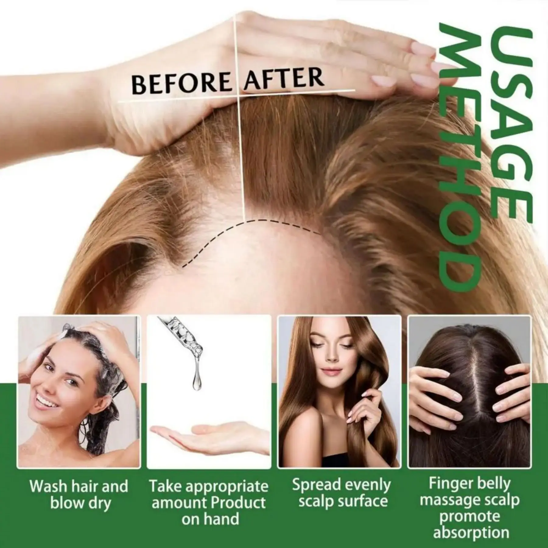 Hair Growth Essential Oil Strengthen Hair Roots Anti Loss Care for Men