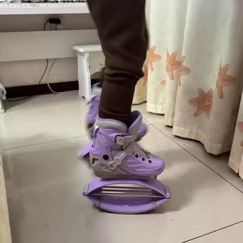 Children Kangaroo Bounce Shoes Roller Skating Shoes 2 In 1 Jump And Skate Include Safe Sets