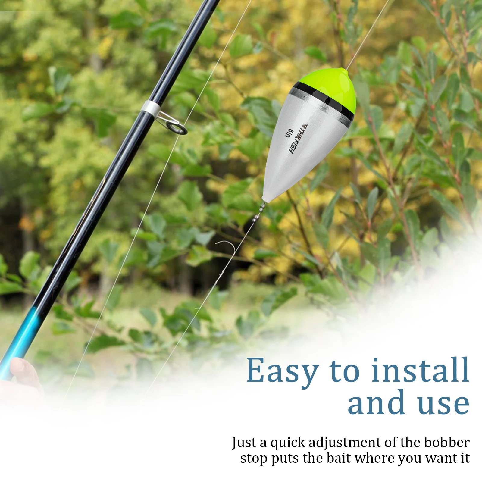 4 stücke Angeln Slip Bobbers 3in 4in 5in Balsaholz Olive Form Angeln Schwimmt Bojen Drift Rohr Schiebe bobber Für Crappie Panfish – Detail 1