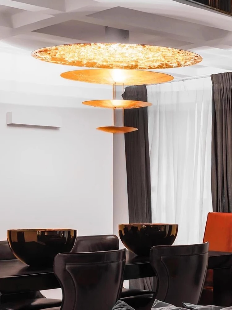 Umbralla Collection LED Chrome Gold 4 Layer Chandelier Lighting Hanging Lamaps Suspension Luminaire Lampen For Dinning Room