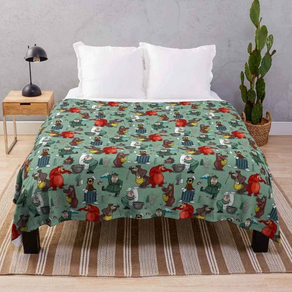

Forest bears and rangers Throw Blanket Blankets For Bed Sofa For Sofa Thin Heavy Blankets