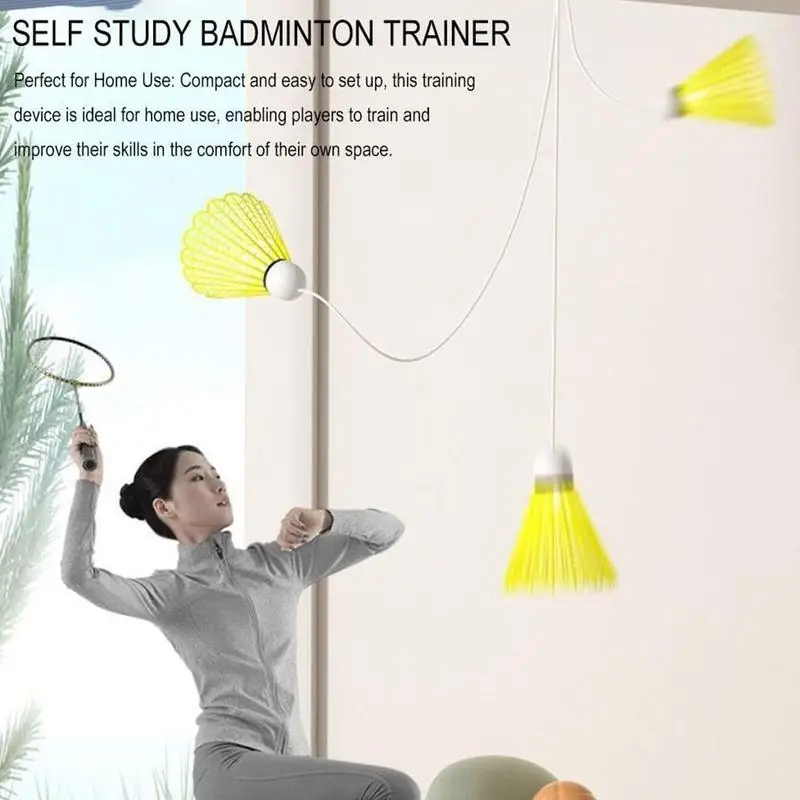 Self Badminton Training Kit Badminton Self Rebound Trainer for Beginners Learners Solo Trainer Equipment for Garden