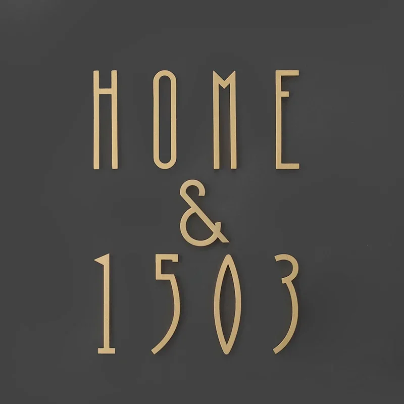 Massief Messing Letters DIY Naam Muur Decoratieve Letters Workshop Zakelijke Winkel Naam Accessoire Messing Home Nummers Koper Alfabet