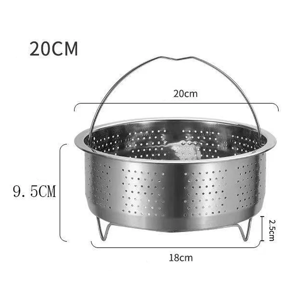 Steamer Basket Stainless Steel Kitchen Steamer Insert Pot Pressure Cooker Anti-scald Fruit Cleaning