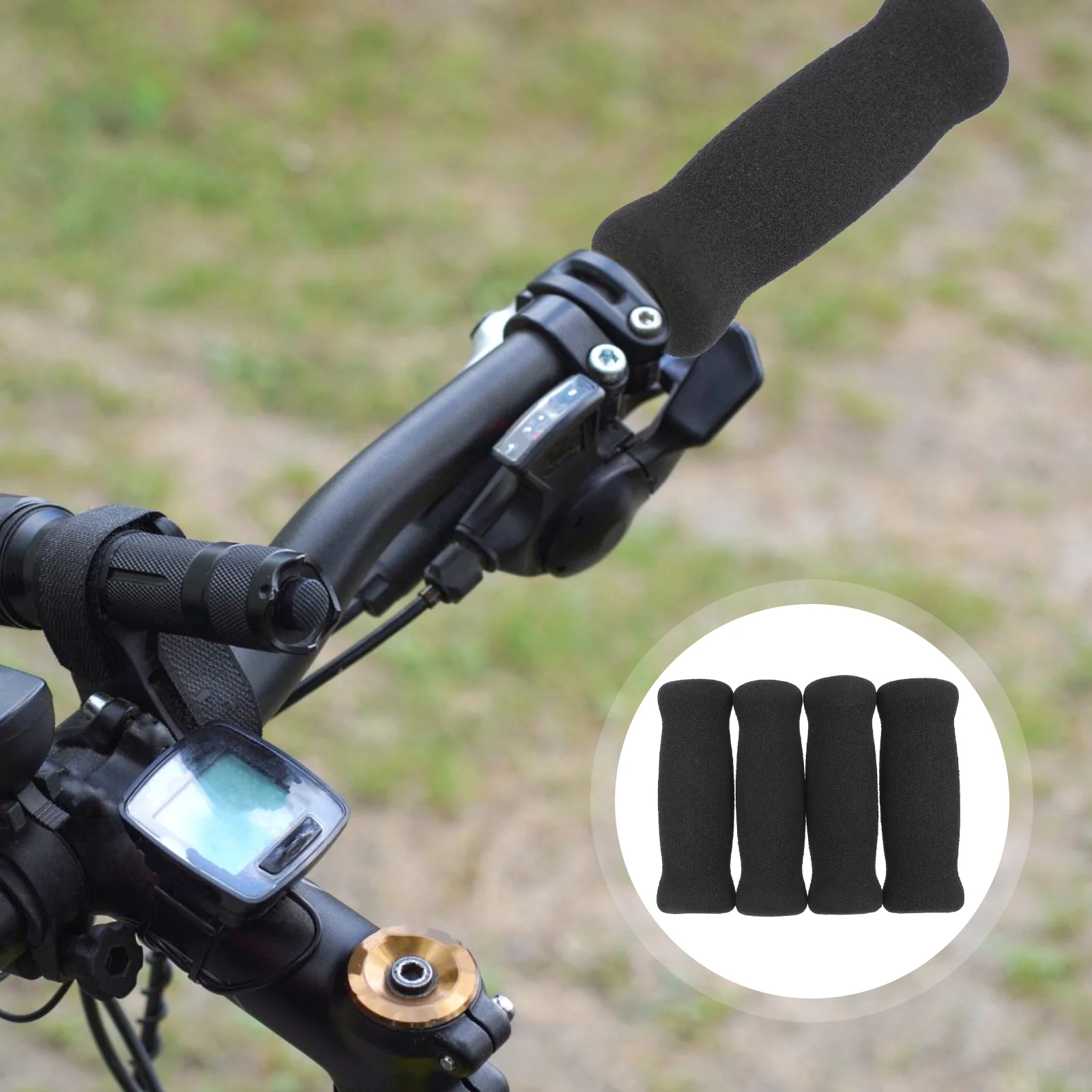 

4Pcs Bike Handle Protecting Covers Bike Handlebar Sponge Handle Covers