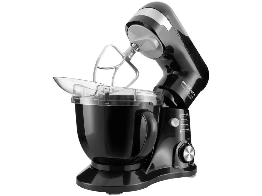Batedeira Planetária Britânia Preta 700W - 110V 3
