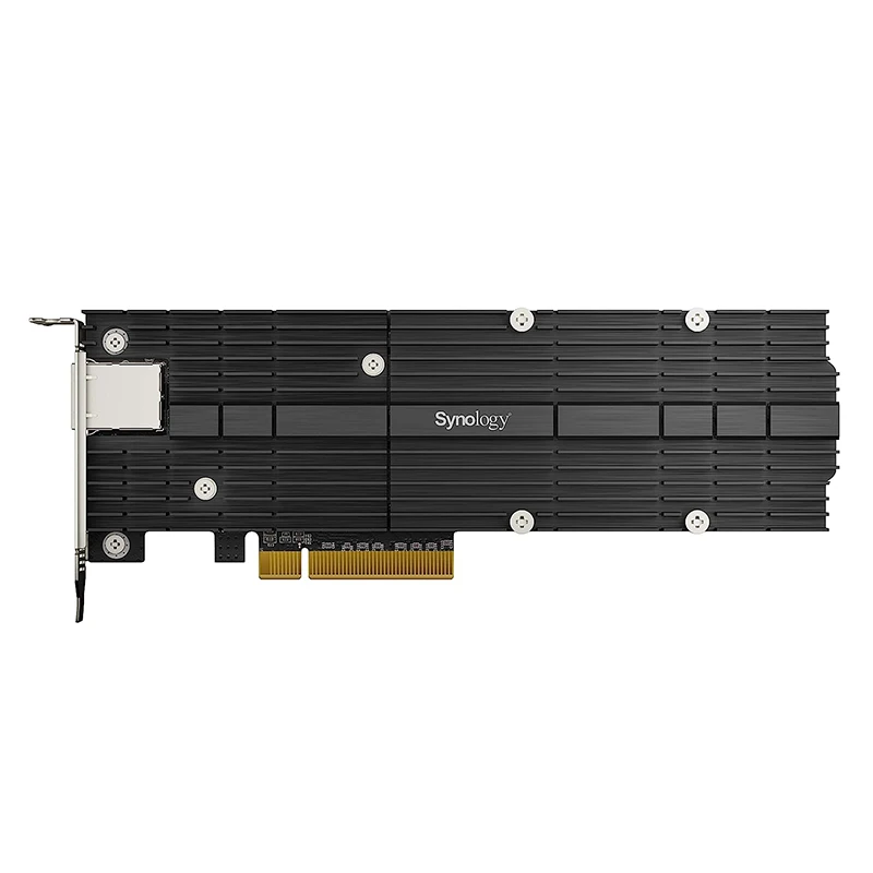 Synology E10M20-T1 이더넷 및 M.2 어댑터 카드, 네트워크 어댑터, PCIe 3.0x8 RJ-45, 1 포트 인터페이스 카드, PCIe 어댑터