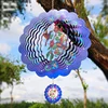 HOT SALE 3D Rotating Wind Chime 12 Inch Blue Bird Wind Chime Outdoor Hanging Decoration 4
