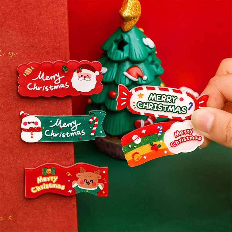 Original Christmas Decoration Hairpin Children Christmas Small Gift Cartoon Acrylic Clip Bangs Hair Clip
