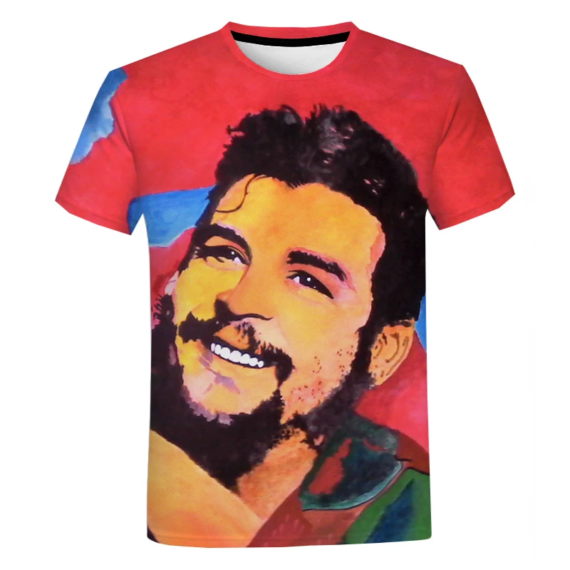 

2023 New Che Guevara Summer 3D T Shirt Kids Fashion Streetwear Men Women Children Printed T-shirt Cool Tops
