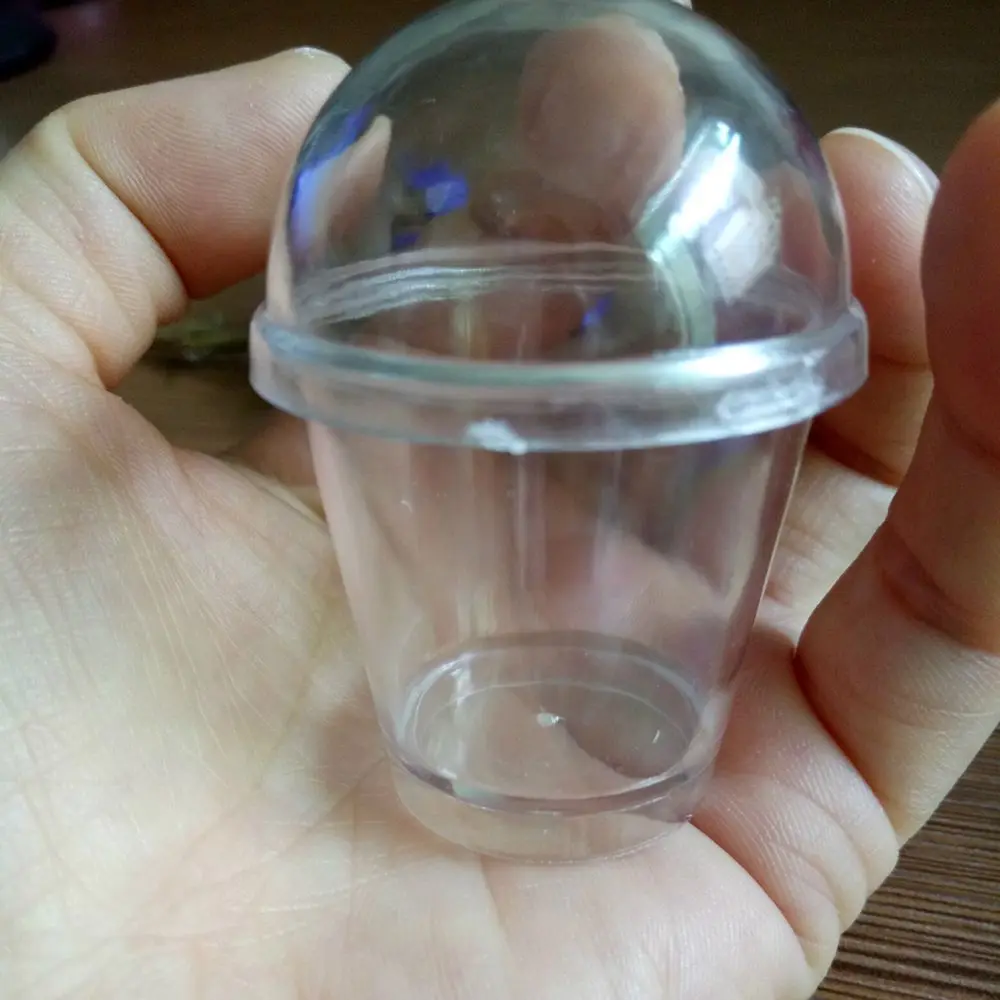 10Pcs Disposable Miniature Frappuccino Cup Home & Kitchen Ice Cream Cups Cover Lid Cake Decorating Plastic Baking Pastry Tools