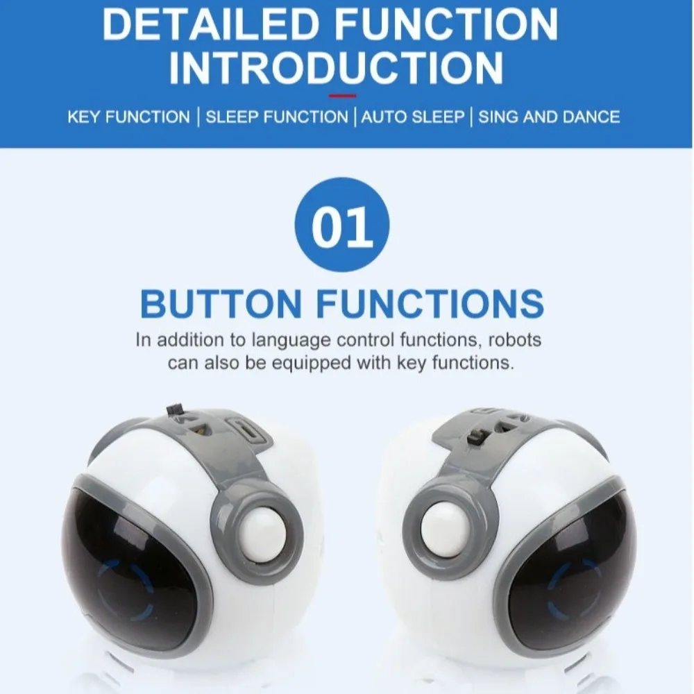 Cute Multifunctional Smart Robot Dancing Interactive Dialogue Pocket Robot Dynamic Music Voice Interactive Toy