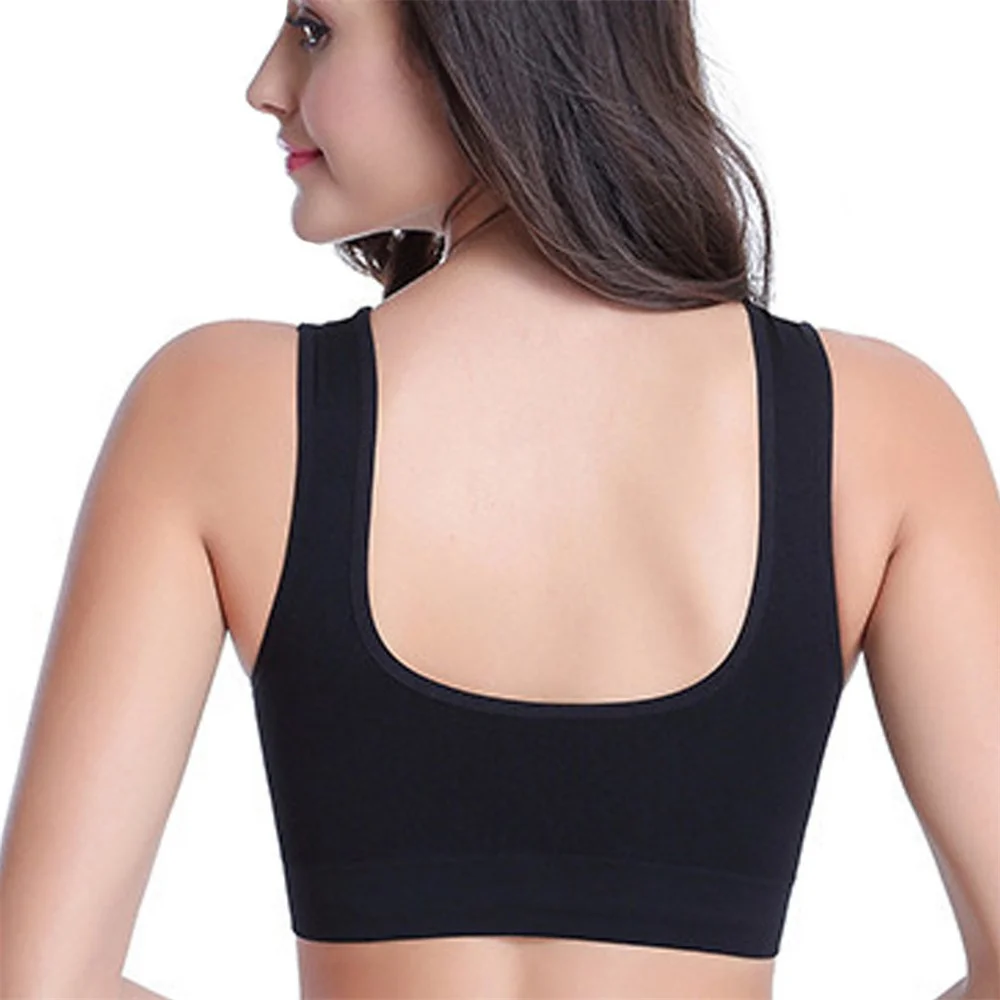 Women Lingerie Bra Seamless Crop Top Vertical Stripe Breathable Sports Fitness Tube Tops Yoga Underwear