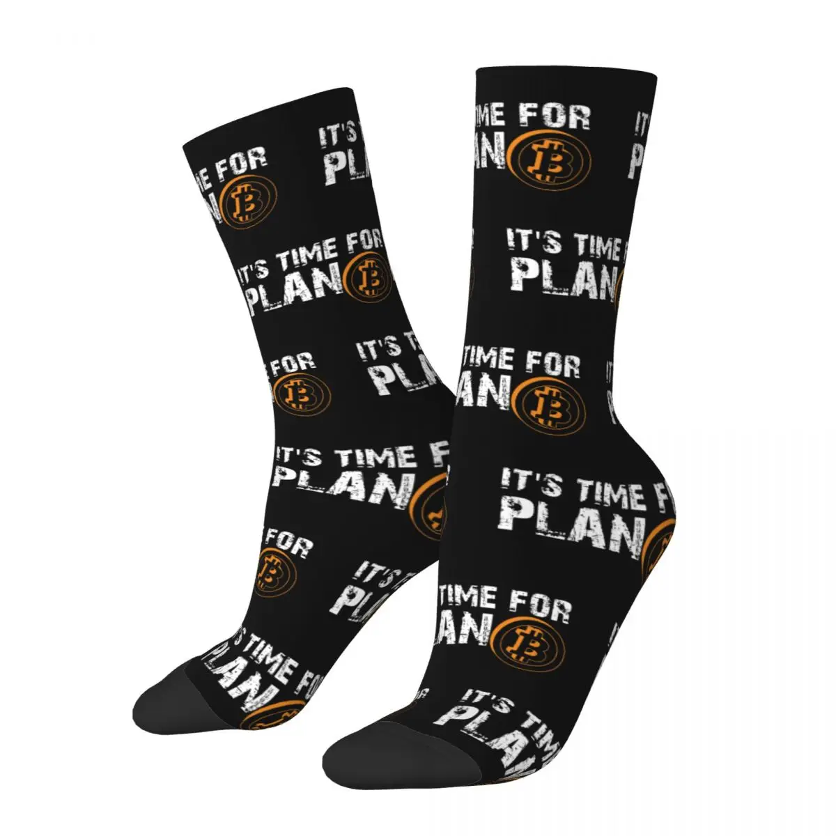 

Winter Warm Funny Unisex It's Time For Plan Bitcon Cryptocurrency Bitcoin Socks Non-slip Football Socks