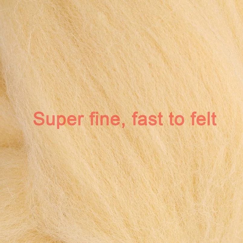 Needle Felting Wool 100g Blended Roving Hand Dyed Wool Top Merino Mixed Natural Roving for Needle Felting Kit