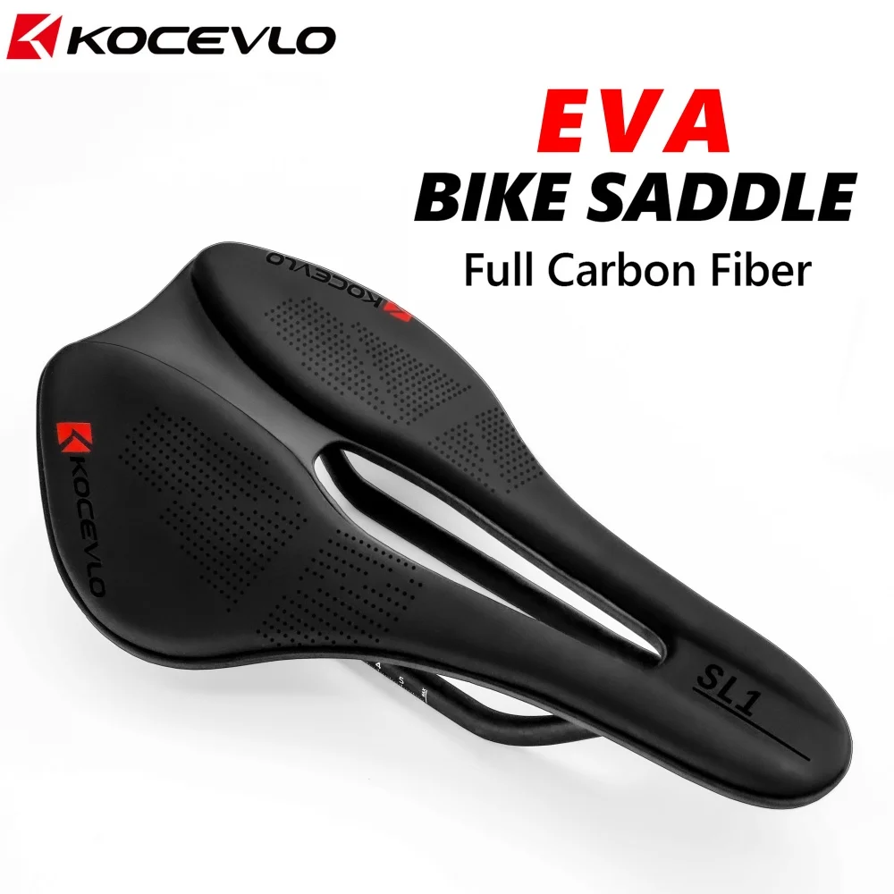 KOCEVLO bicycle saddle MODEL SL1 Bicycle Saddle, ultralight full carbon racing seating saddles MTB road bike seat cushion hollow comfortable