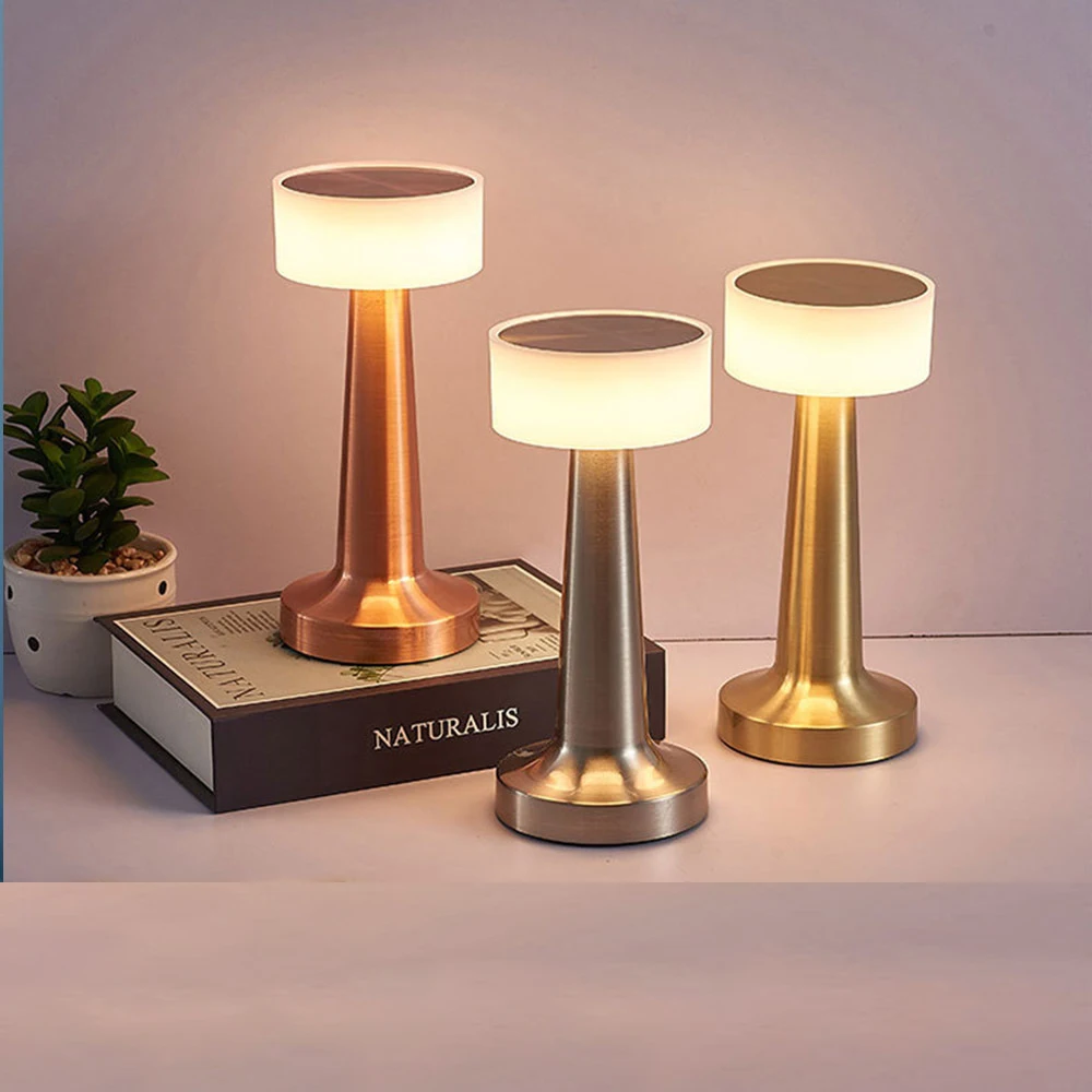 LED Bar Table Lamp Portable Modern Desk Lamp Rechargeable Touch Sensor