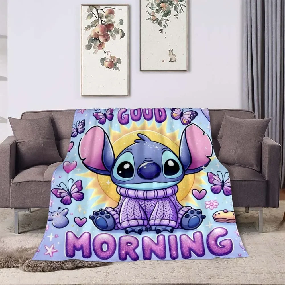3D Printing Disney Stich Blanket Cute Cartoon Lilo & Strong Soft and Comfortable Children's Lunch Blanket 4