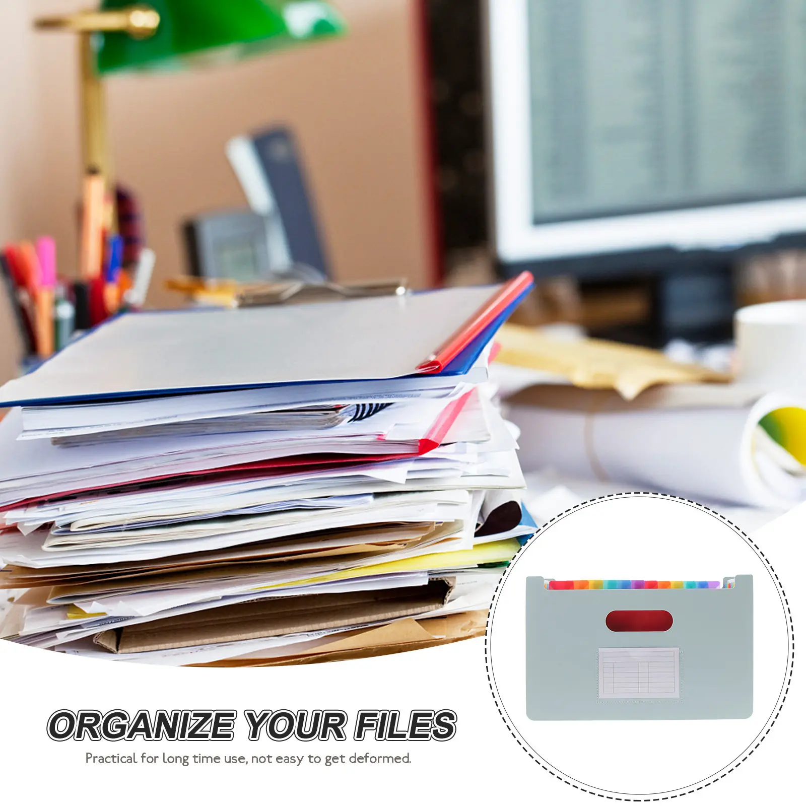 헤비 듀티 PP A5 송장 보관 폴더 확장형 아코디언 파일 정리함 경량 휴대용 영수증 폴더 명함 수납 가능