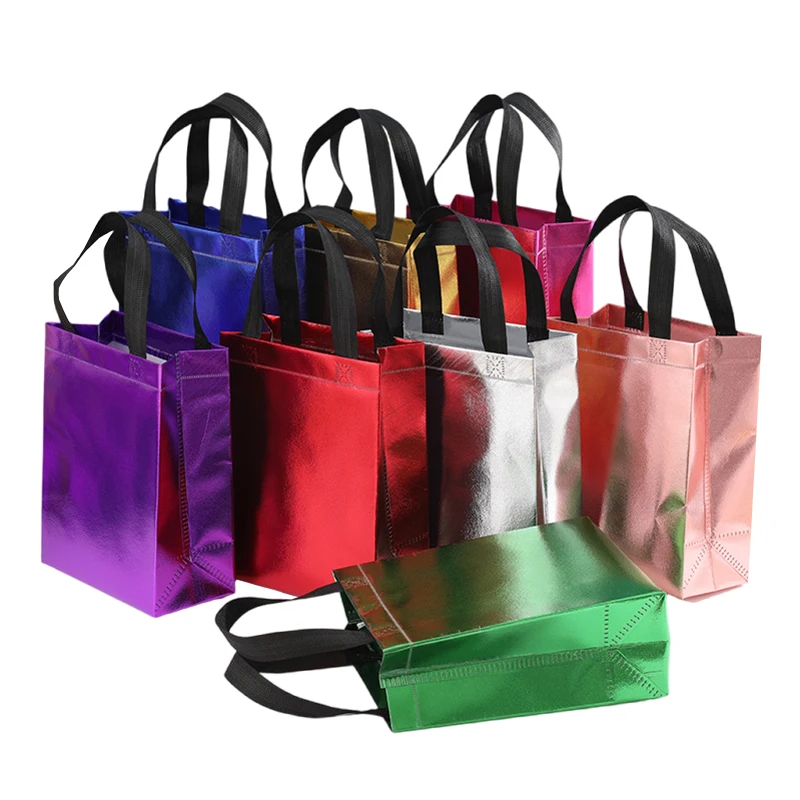 StoBag 25pcs Wholesale Non-woven Tote Bags Gift Packaging Storage Shopping Portable Fabric Reusable Pouch Custom Logo(Extra Fee) 3